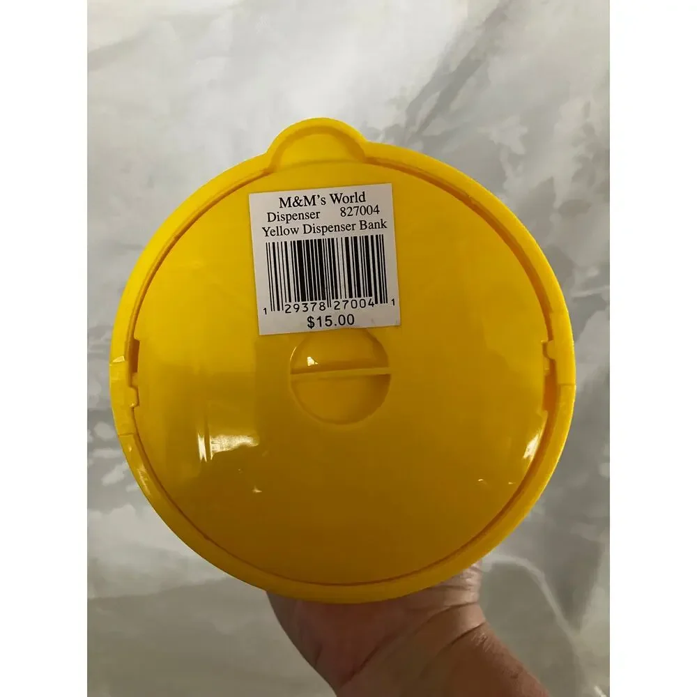 M&M's World Yellow M&M Rose Candy Dispenser Bank 13